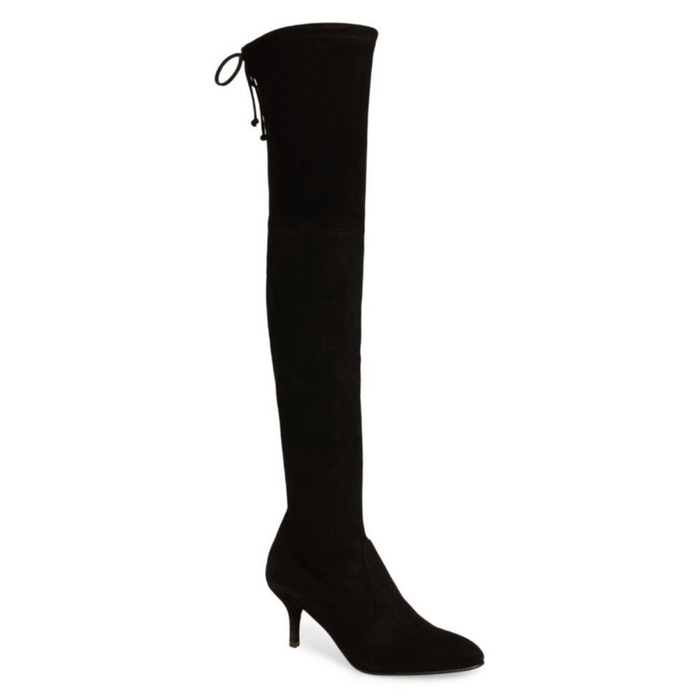 NEW $850 STUART WEITZMAN Tiemodel Over-the-Knee Stretch Boot BLACK 10!